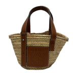 Loewe Tote Bag Basket Small 327.02 Beige Brown Leather