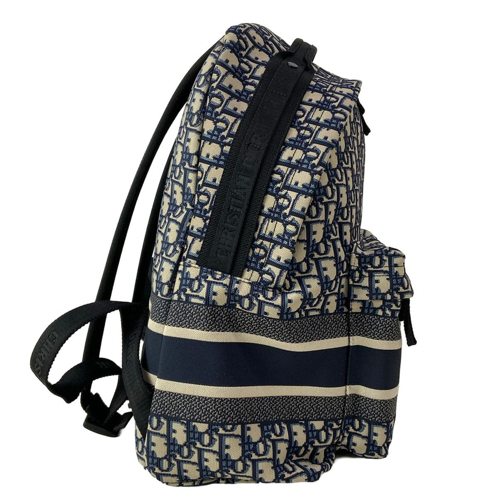 Dior Backpack Travel Beige Blue Gray Multi Oblique — view 2