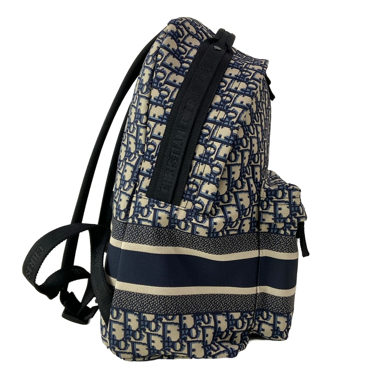 Dior Backpack Travel Beige Blue Gray Multi Oblique — view 2