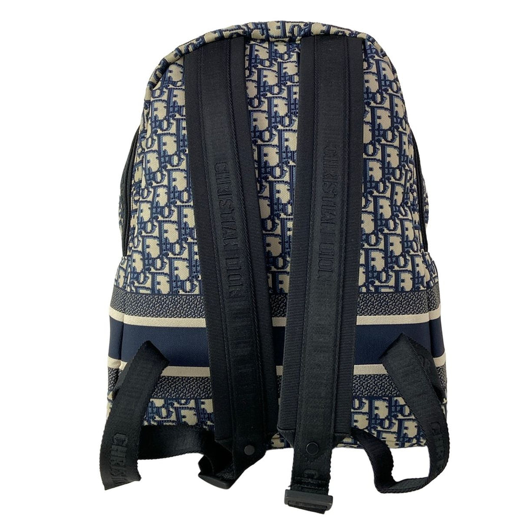Dior Backpack Travel Beige Blue Gray Multi Oblique — view 3
