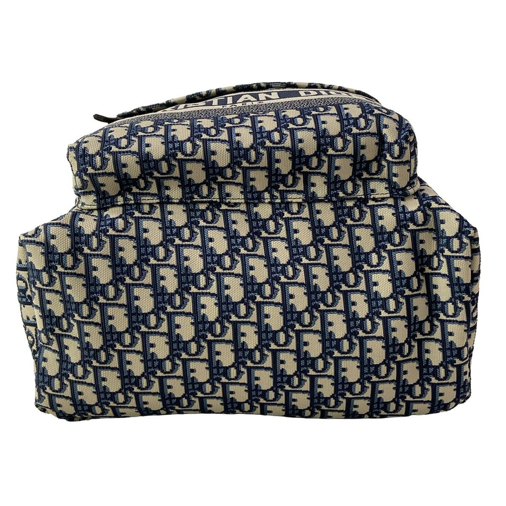 Dior Backpack Travel Beige Blue Gray Multi Oblique — view 5