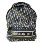 Dior Backpack Travel Beige Blue Gray Multi Oblique
