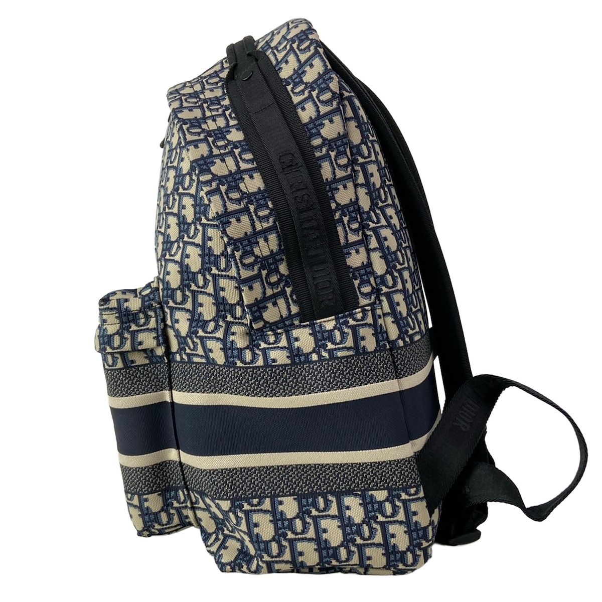 Dior Backpack Travel Beige Blue Gray Multi Oblique — view 4