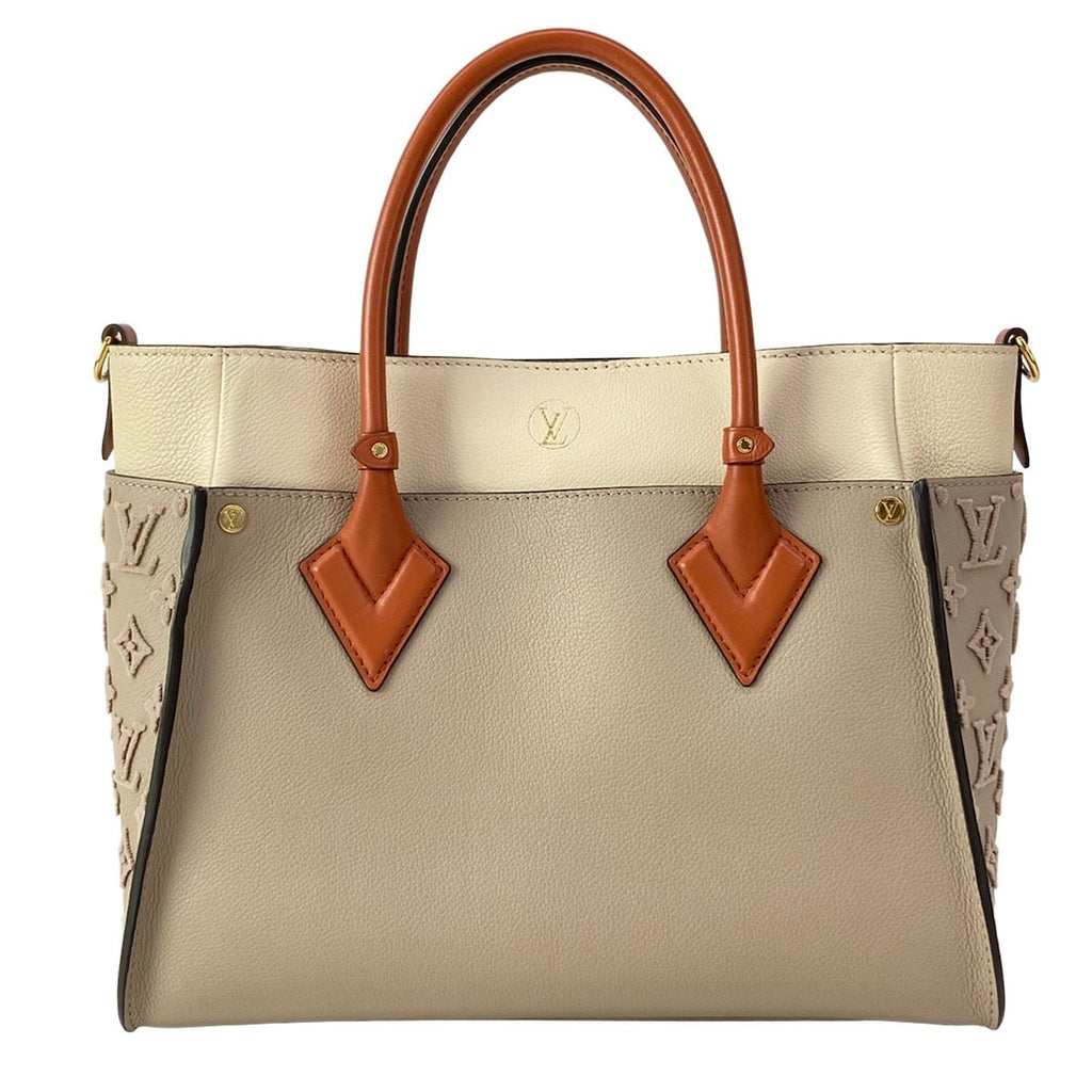 Louis Vuitton Tote Bag Monogram Tuffetage on My Side MM Galet Leather Cowhide — view 3
