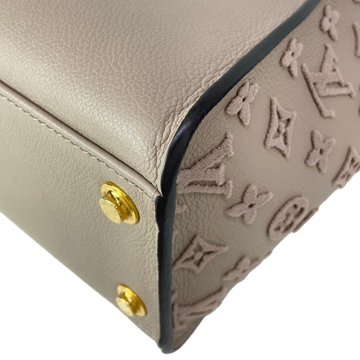Louis Vuitton Tote Bag Monogram Tuffetage on My Side MM Galet Leather Cowhide — view 6