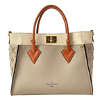 Louis Vuitton Tote Bag Monogram Tuffetage on My Side MM Galet Leather Cowhide