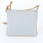 Fendi Zucchino Leather Canvas Shoulder Bag Crossbody Hand — view 3