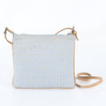 Fendi Zucchino Leather Canvas Shoulder Bag Crossbody Hand