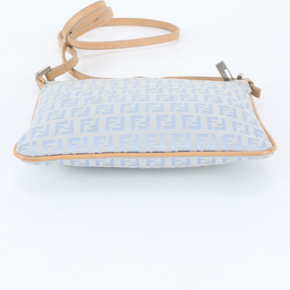 Fendi Zucchino Leather Canvas Shoulder Bag Crossbody Hand — view 6