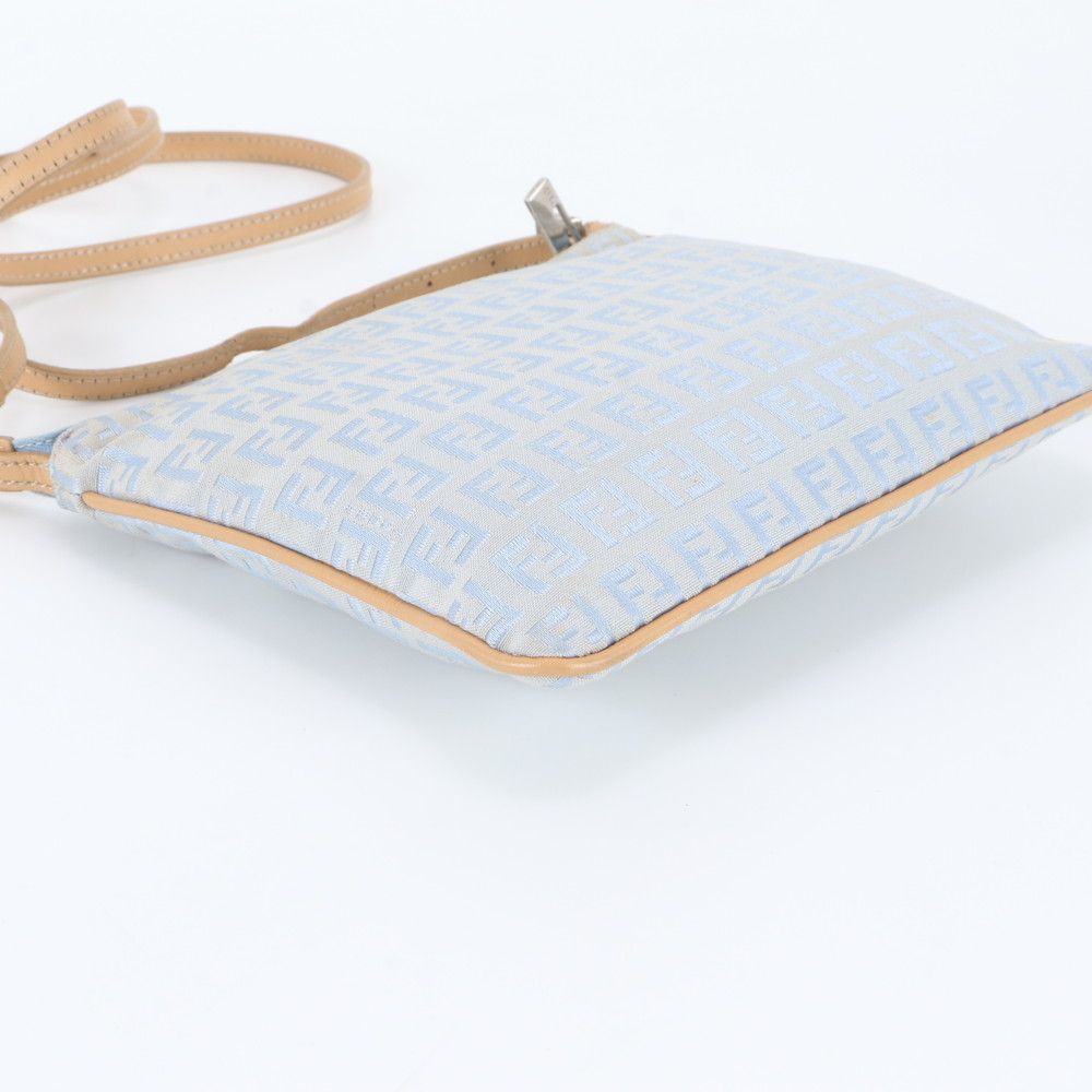 Fendi Zucchino Leather Canvas Shoulder Bag Crossbody Hand — view 5