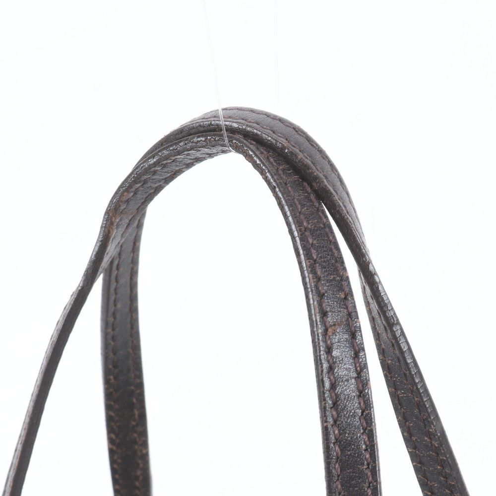 Fendi Zucchino Leather Canvas Tote Bag Shoulder — view 2