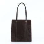 Gucci Calf Hair Leather Tote Bag Shoulder Hand Brown