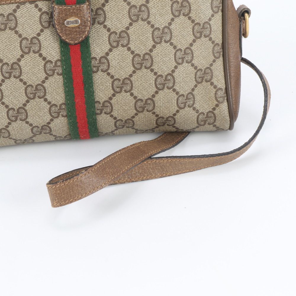 Gucci Vintage GG Supreme Sherry Line Leather Shoulder Bag — view 2
