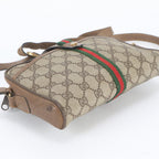 Gucci Vintage GG Supreme Sherry Line Leather Shoulder Bag — view 5