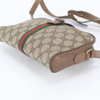 Gucci Vintage GG Supreme Sherry Line Leather Shoulder Bag — view 4