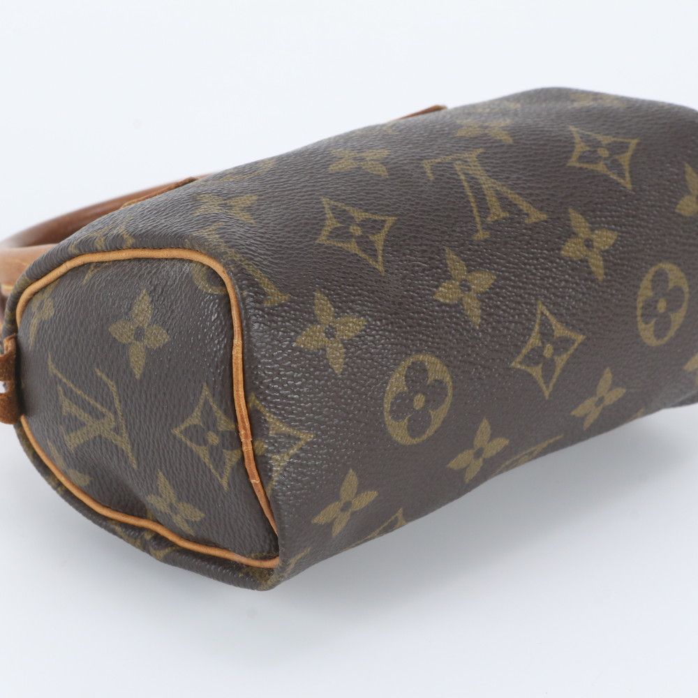 Louis Vuitton Monogram Mini Speedy Leather Handbag Tote — view 5