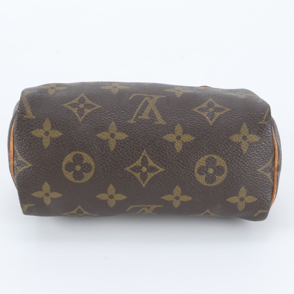 Louis Vuitton Monogram Mini Speedy Leather Handbag Tote — view 6