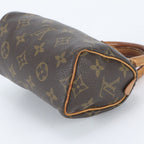 Louis Vuitton Monogram Mini Speedy Leather Handbag Tote — view 4