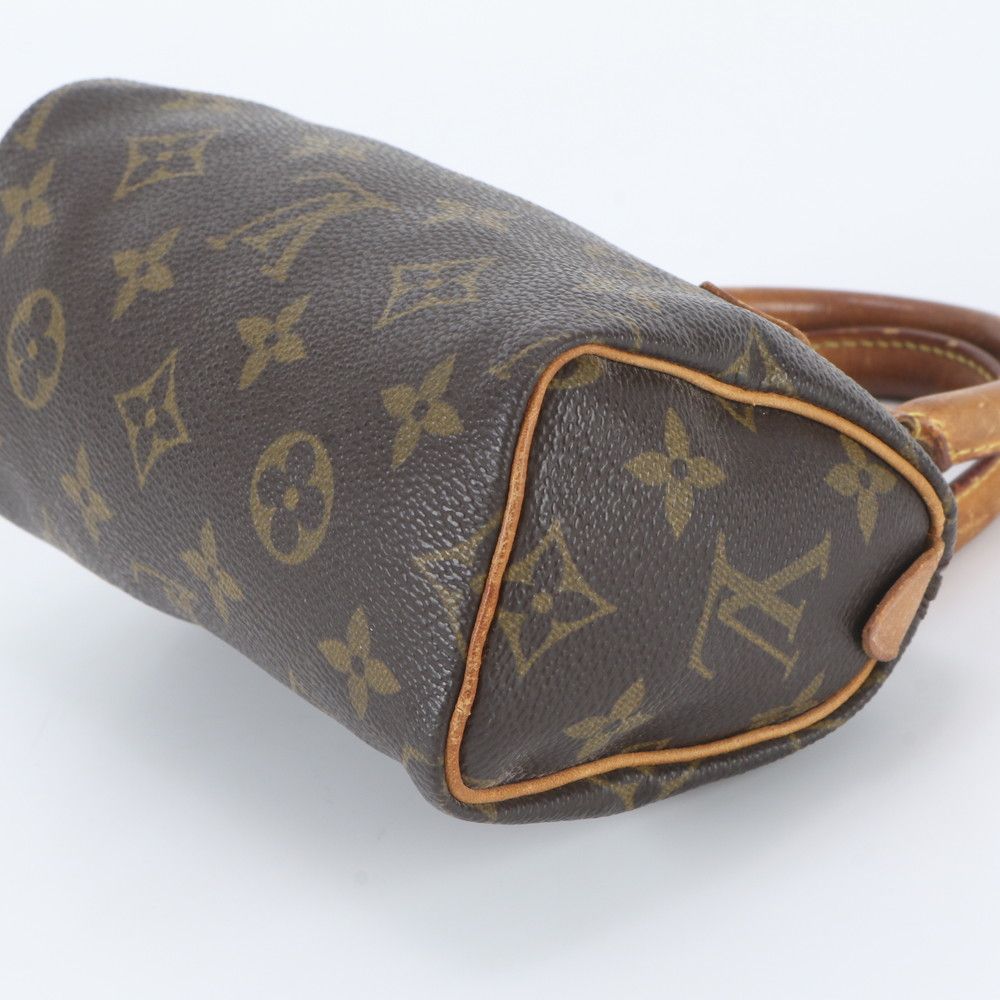 Louis Vuitton Monogram Mini Speedy Leather Handbag Tote — view 4