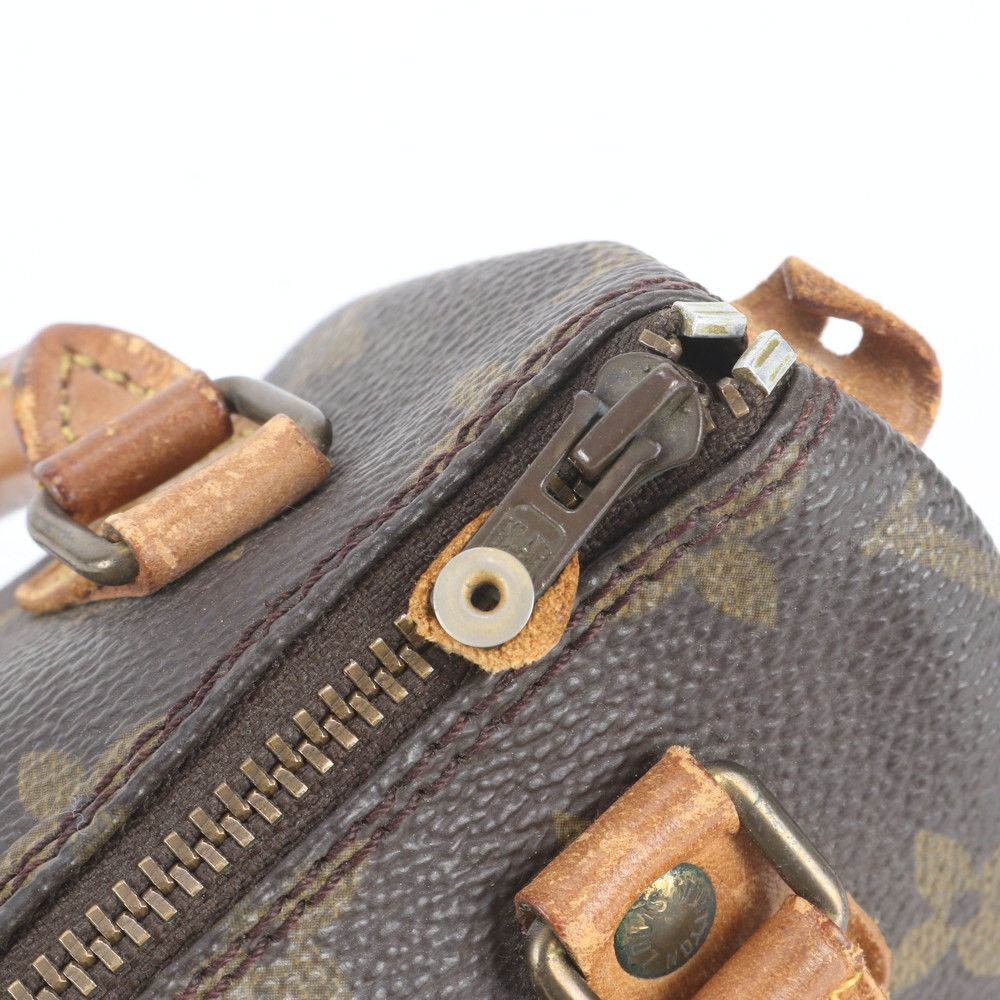 Louis Vuitton Monogram Mini Speedy Leather Handbag Tote — view 8