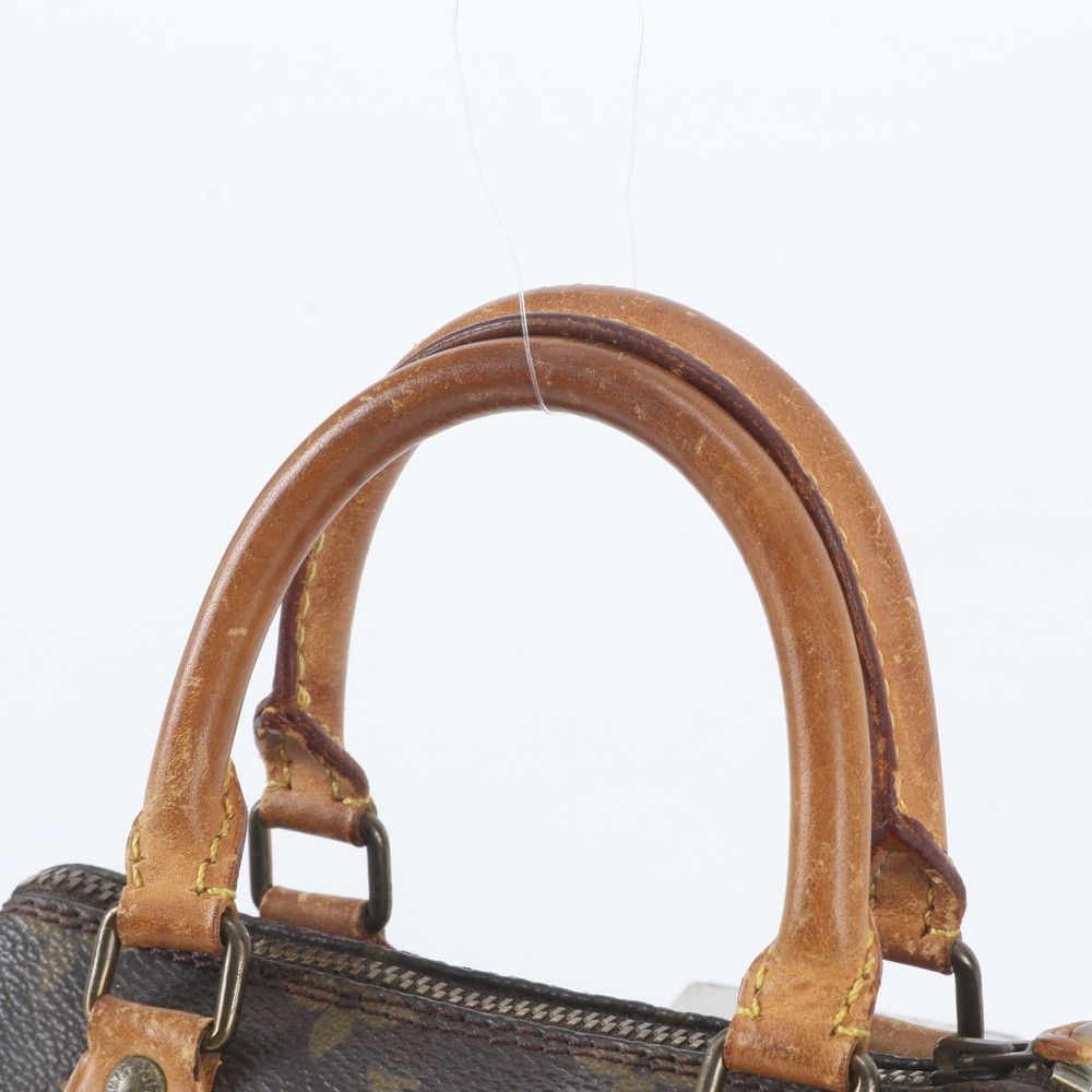Louis Vuitton Monogram Mini Speedy Leather Handbag Tote — view 2