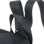Prada Tessuto Nylon Triangle Logo Leather Backpack Black — view 2