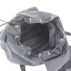 Prada Tessuto Nylon Triangle Logo Leather Backpack Black — view 7