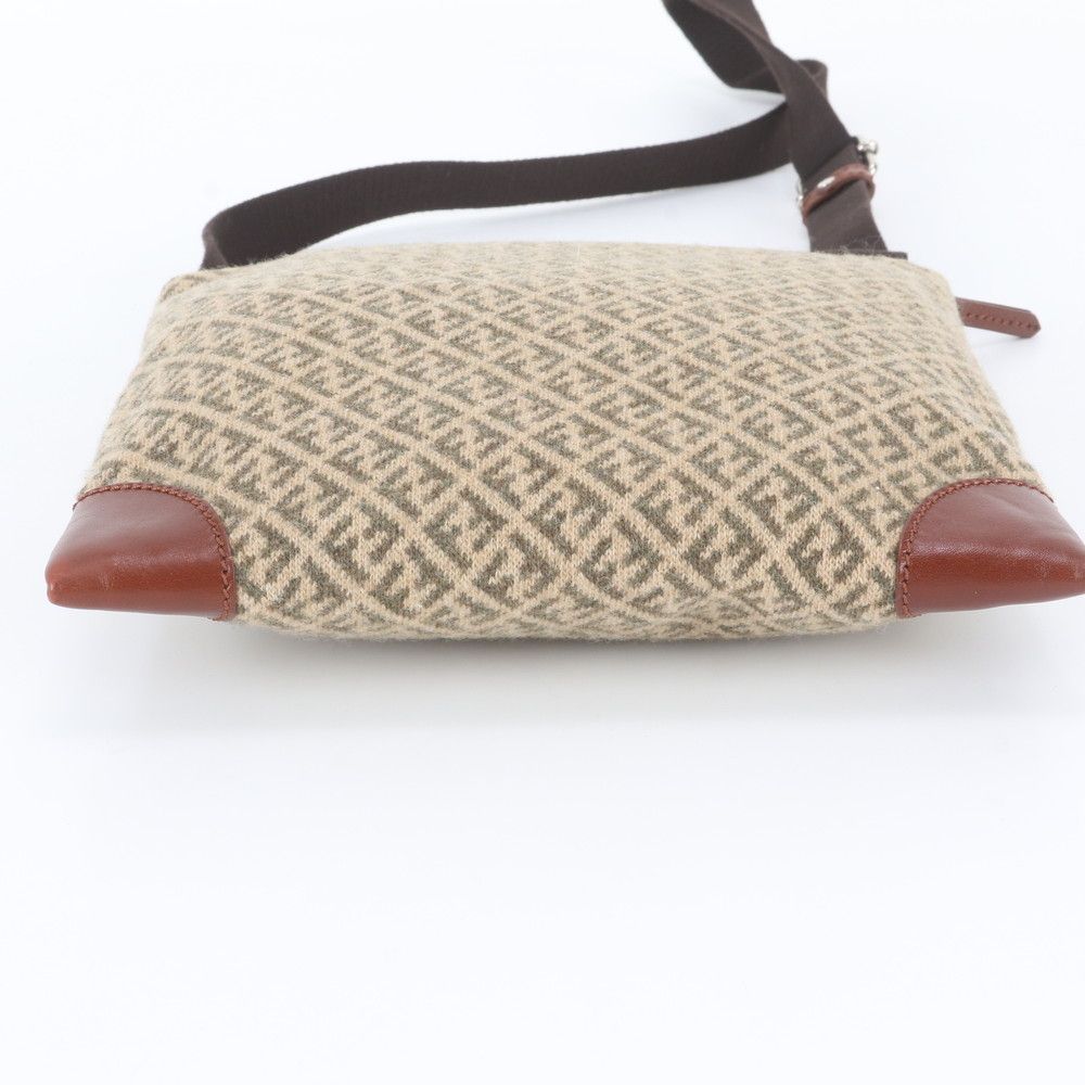 Fendi Zucchino Leather Canvas Shoulder Bag Crossbody Hand — view 6
