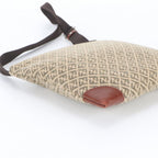 Fendi Zucchino Leather Canvas Shoulder Bag Crossbody Hand — view 5