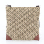 Fendi Zucchino Leather Canvas Shoulder Bag Crossbody Hand — view 3