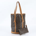 Louis Vuitton Monogram Bucket GM Leather Tote Bag Shoulder