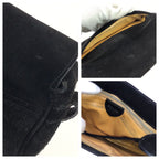Celine Vintage Star Ball Black Gold Suede Shoulder Bag Pochette — view 6