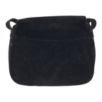 Celine Vintage Star Ball Black Gold Suede Shoulder Bag Pochette — view 2