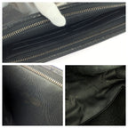 Louis Vuitton Monogram Eclipse Pochette Voyage MM Black Leather Clutch — view 7