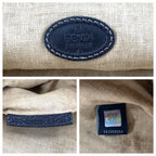 Fendi Selleria Zucca Brown Canvas Leather Tote Business Handbag — view 3