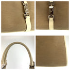 Gucci Jackie Beige Ivory Canvas Leather Tote Bag — view 6