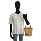 Celine Vintage Macadam Beige Brown Tote Bag — view 6