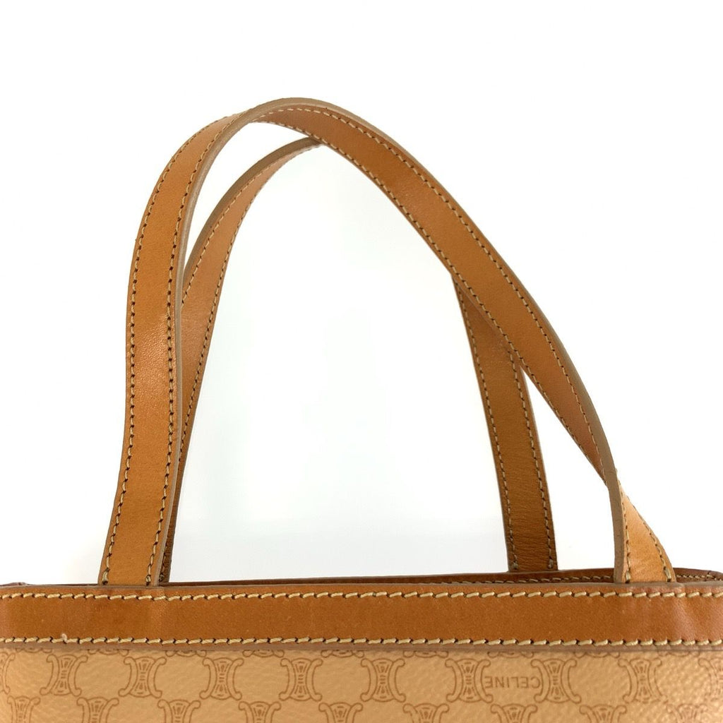 Celine Vintage Macadam Beige Brown Tote Bag — view 8