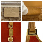 Gucci Jackie Orange Gold Suede Leather Tote Bag — view 3