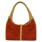 Gucci Jackie Orange Gold Suede Leather Tote Bag — view 2
