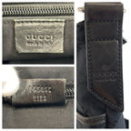 Gucci Black Silver GG Canvas Shoulder Bag Pochette — view 3
