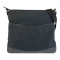 Gucci Black Silver GG Canvas Shoulder Bag Pochette