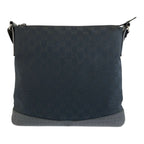 Gucci Black Silver GG Canvas Shoulder Bag Pochette — view 2