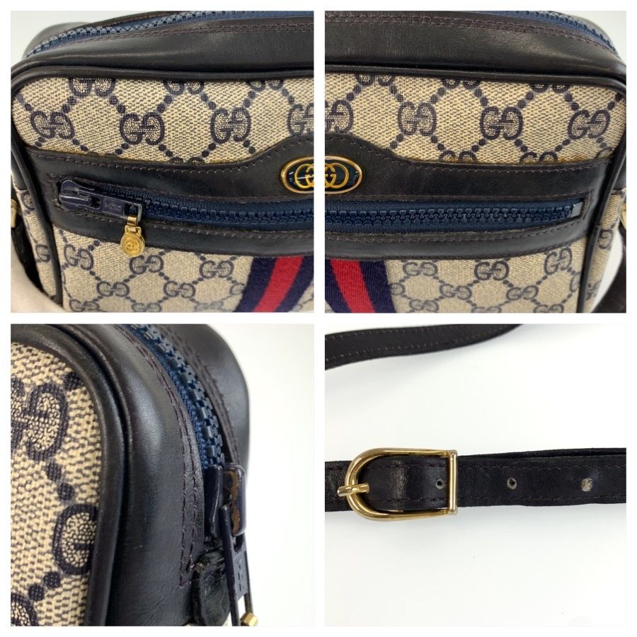 Gucci Vintage Sherry Line Gray GG Supreme Canvas 38 Shoulder Bag Pochette — view 5