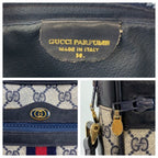 Gucci Vintage Sherry Line Gray GG Supreme Canvas 38 Shoulder Bag Pochette — view 3