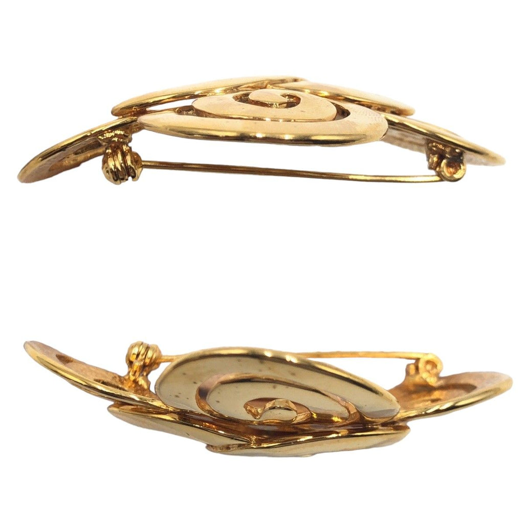 Chanel Vintage CC Logo Gold Metal Brooch — view 4