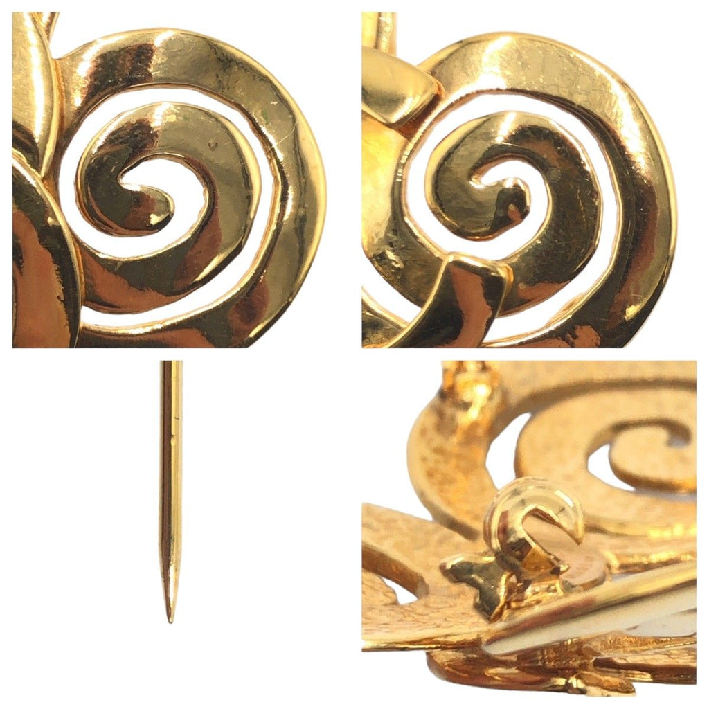 Chanel Vintage CC Logo Gold Metal Brooch — view 5