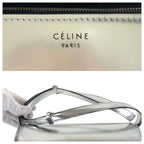 Celine Classic Box Medium Silver Leather Shoulder Bag Pochette — view 4