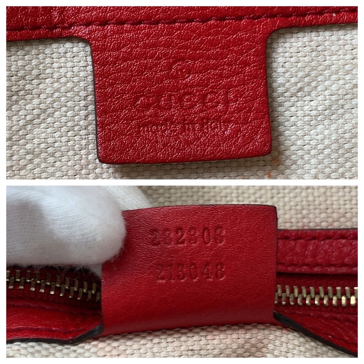 Gucci Soho Red Gold Leather Tote Bag — view 4