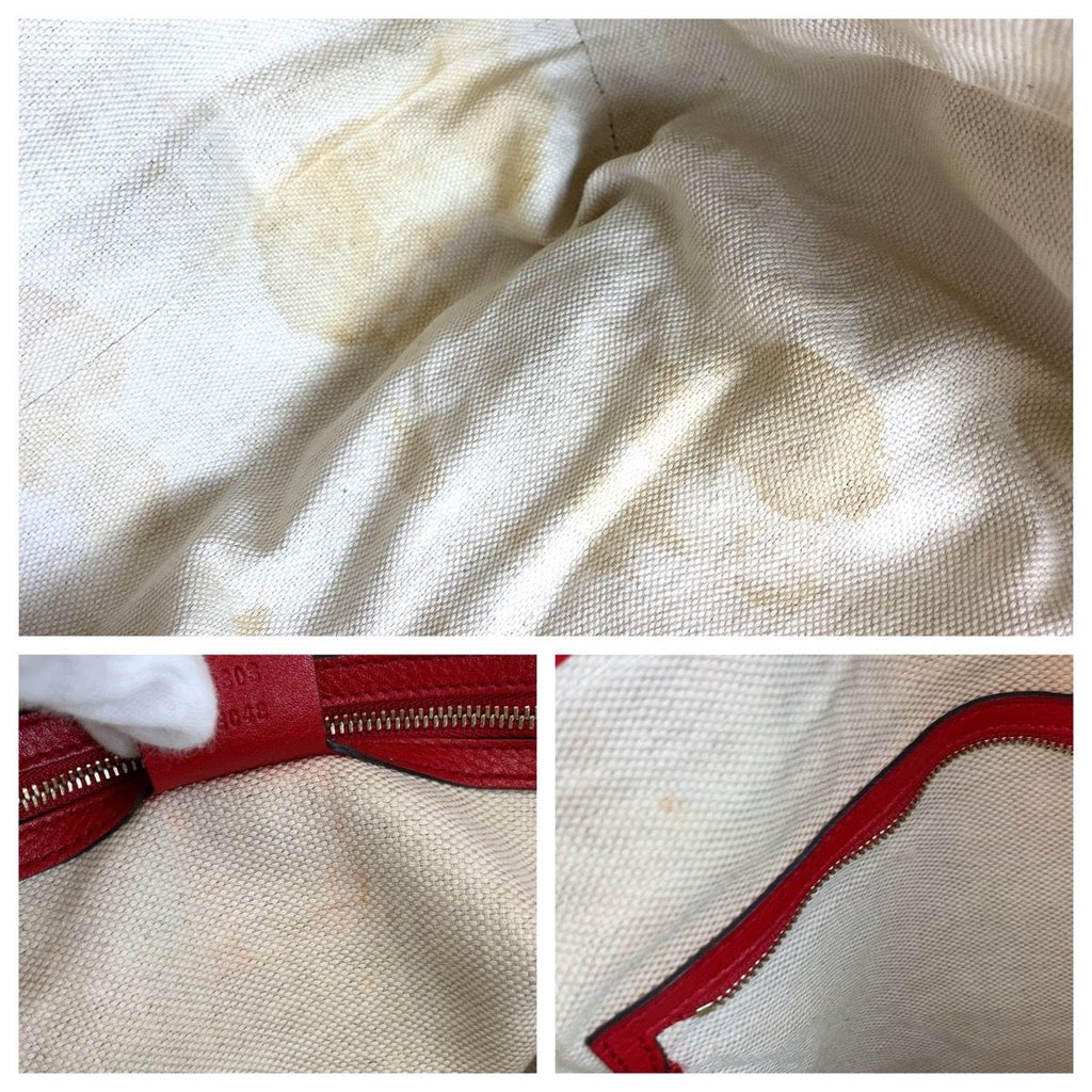 Gucci Soho Red Gold Leather Tote Bag — view 5